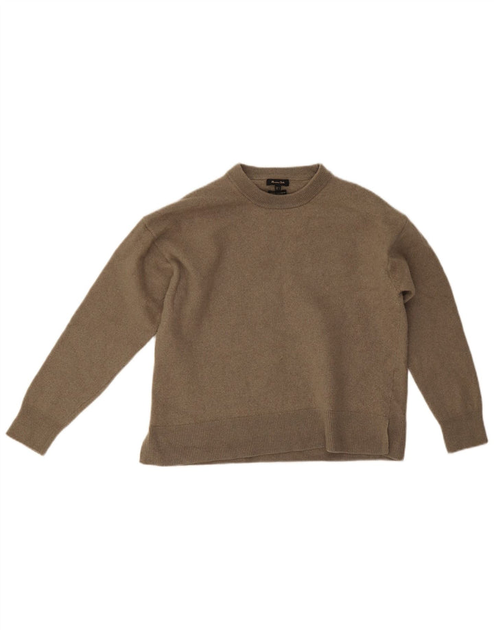 Massimo Dutti Damen-Pullover mit Rundhalsausschnitt, UK 14, große graue Wolle