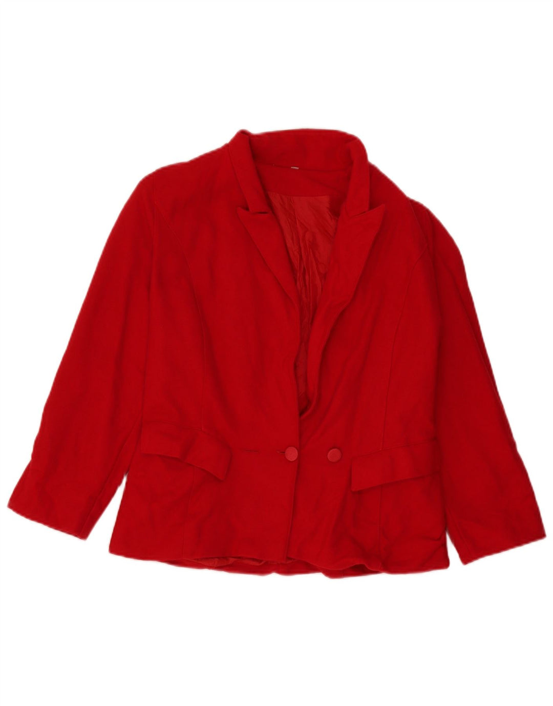 Vintage Damen Zweireiher Blazer Jacke IT 42 Mittelrote Wolle