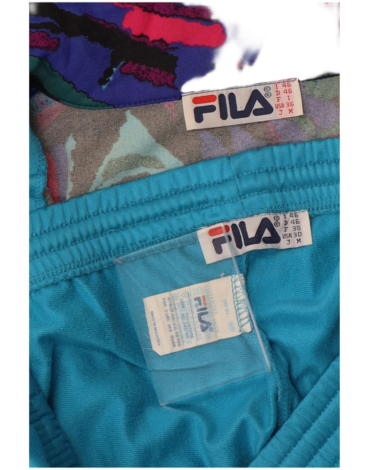 Fila Herren-Trainingsanzug aus mittelblauem Colourblock-Polyester