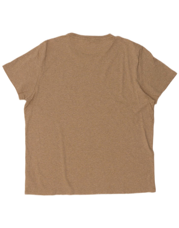 Polo Ralph Lauren Herren Custom Slim Fit T-Shirt Top 2XL Beige gefleckte Baumwolle