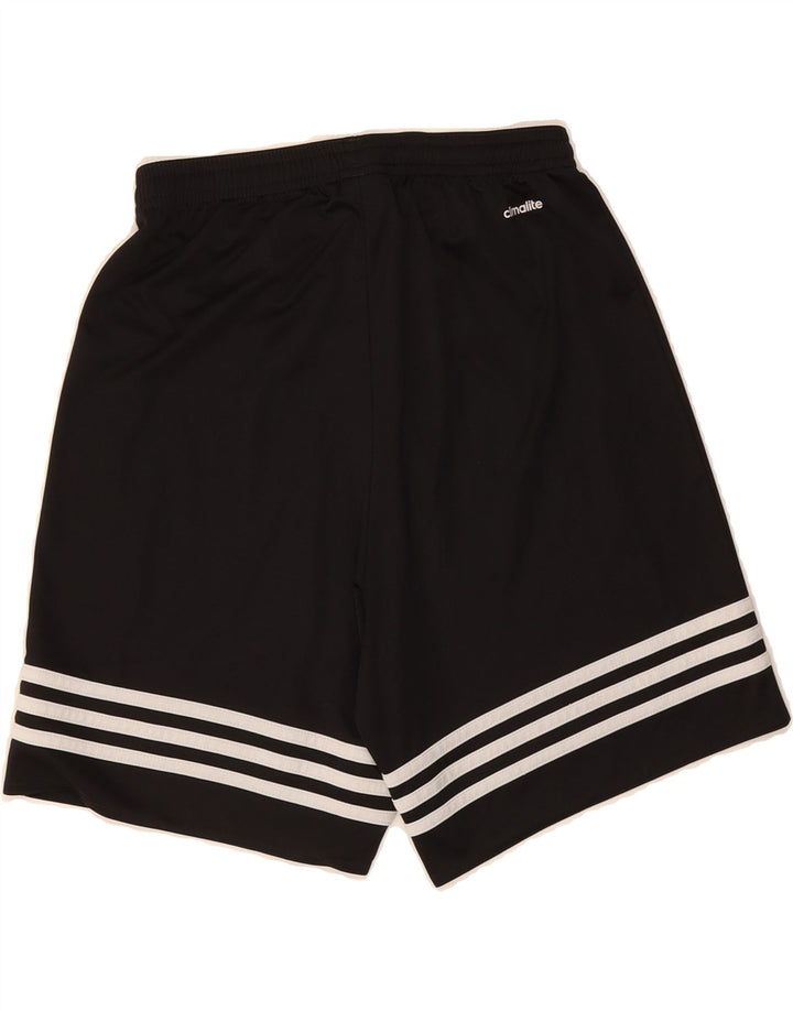 ADIDAS Boys Climalite Sport Shorts 9-10 Years Small Black Polyester Vintage Adidas and Second-Hand Adidas from Messina Hembry 