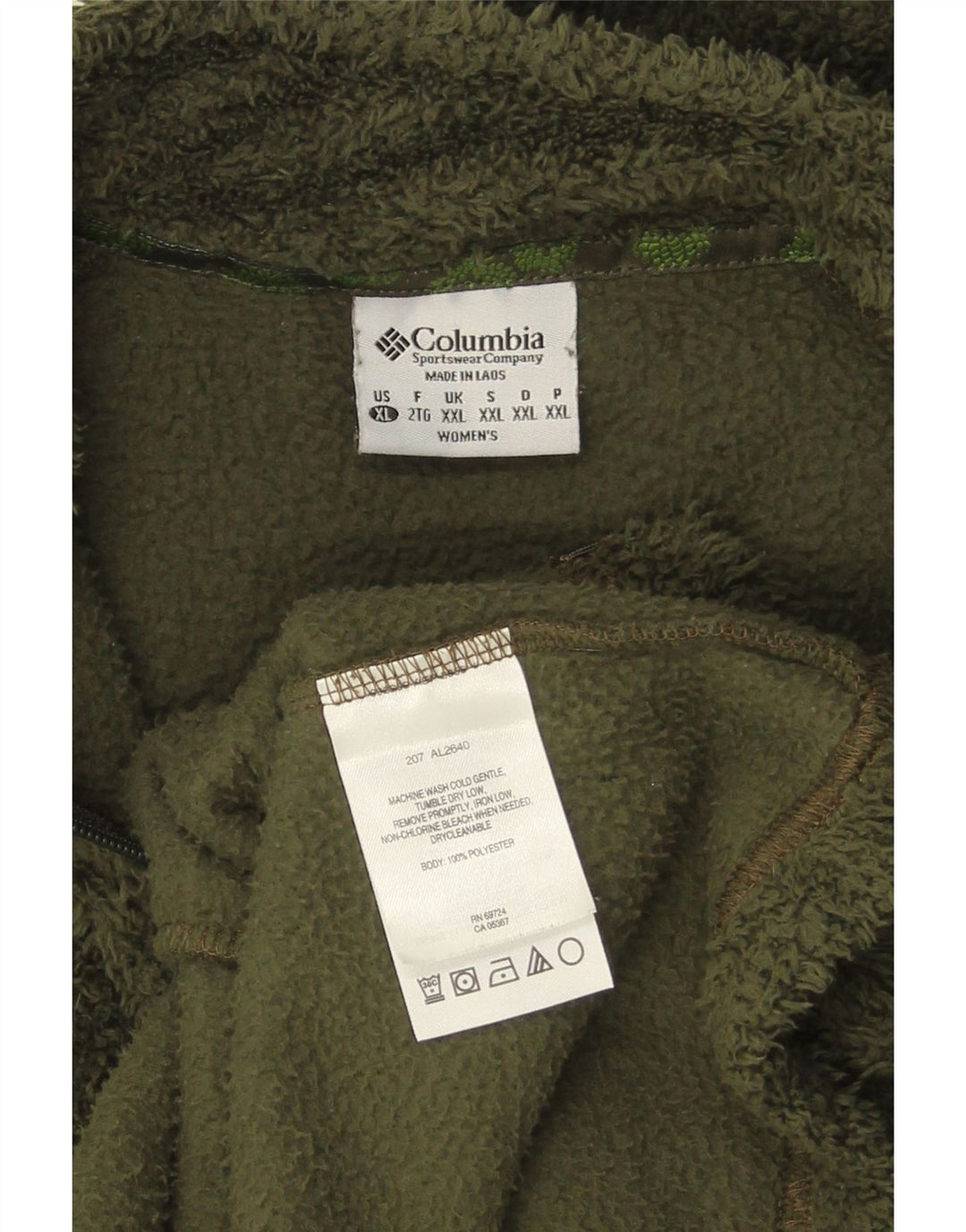 COLUMBIA Damen Fleecejacke UK 20 2XL Khaki Polyester