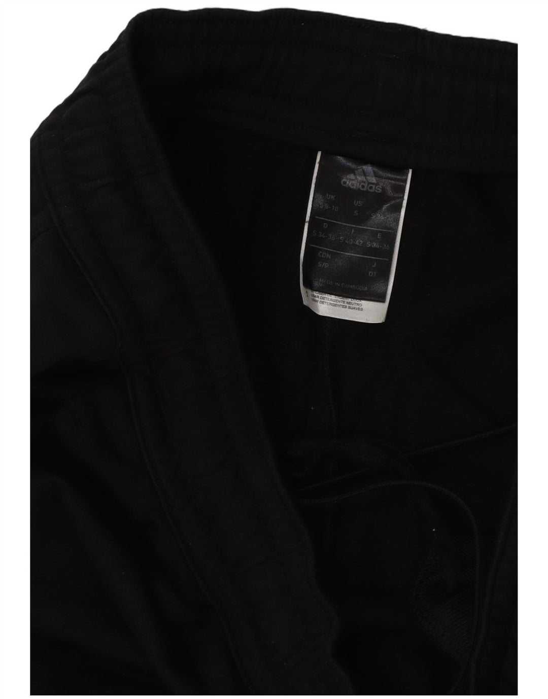 Adidas Damen Trainingshose UK 8/10 Small Schwarz Polyester