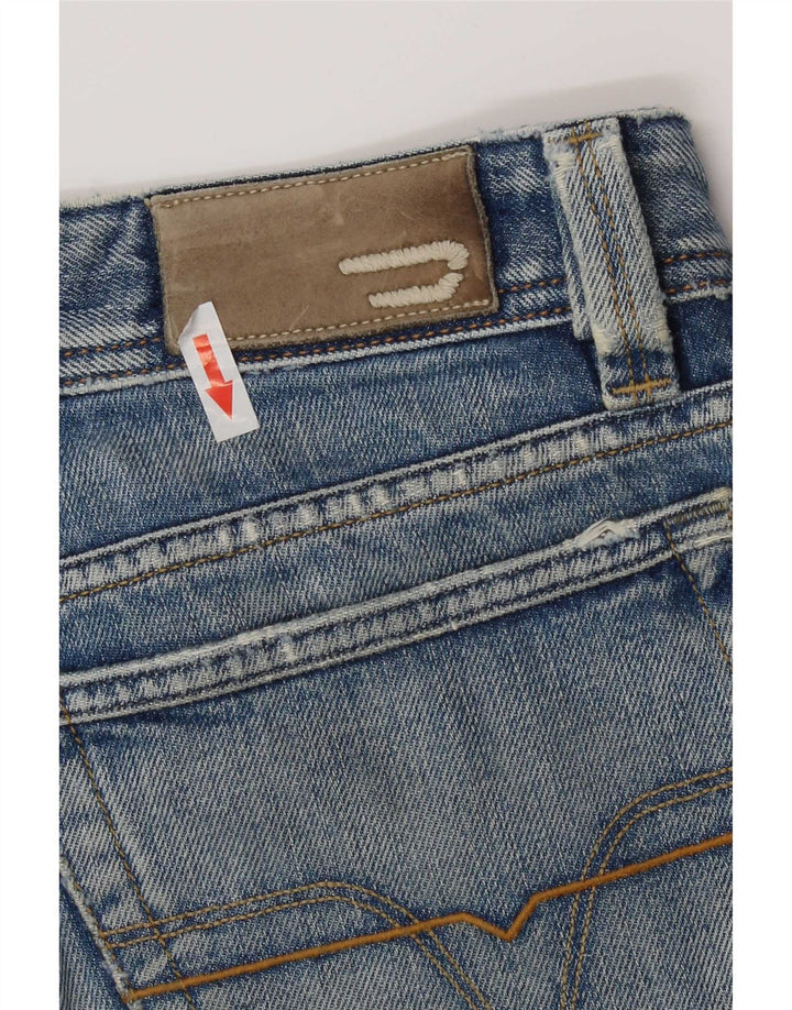 Diesel Herren Levan Distressed Straight Jeans W32 L32 Blaue Baumwolle
