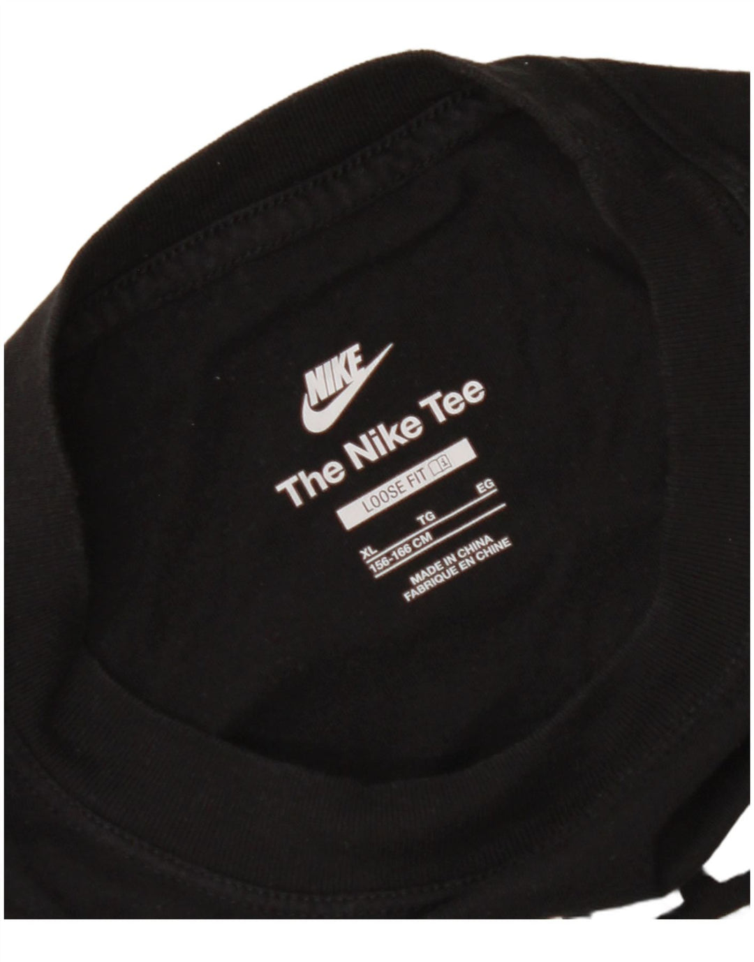 NIKE Mädchen Loose Fit Crop Graphic T-Shirt Top 13–14 Jahre XL Schwarz