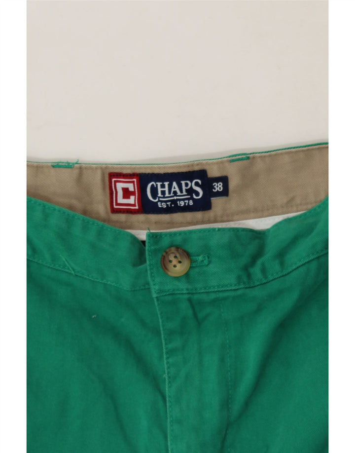 CHAPS Mens Chino Shorts W38 XL Green Cotton Vintage Chaps and Second-Hand Chaps from Messina Hembry 