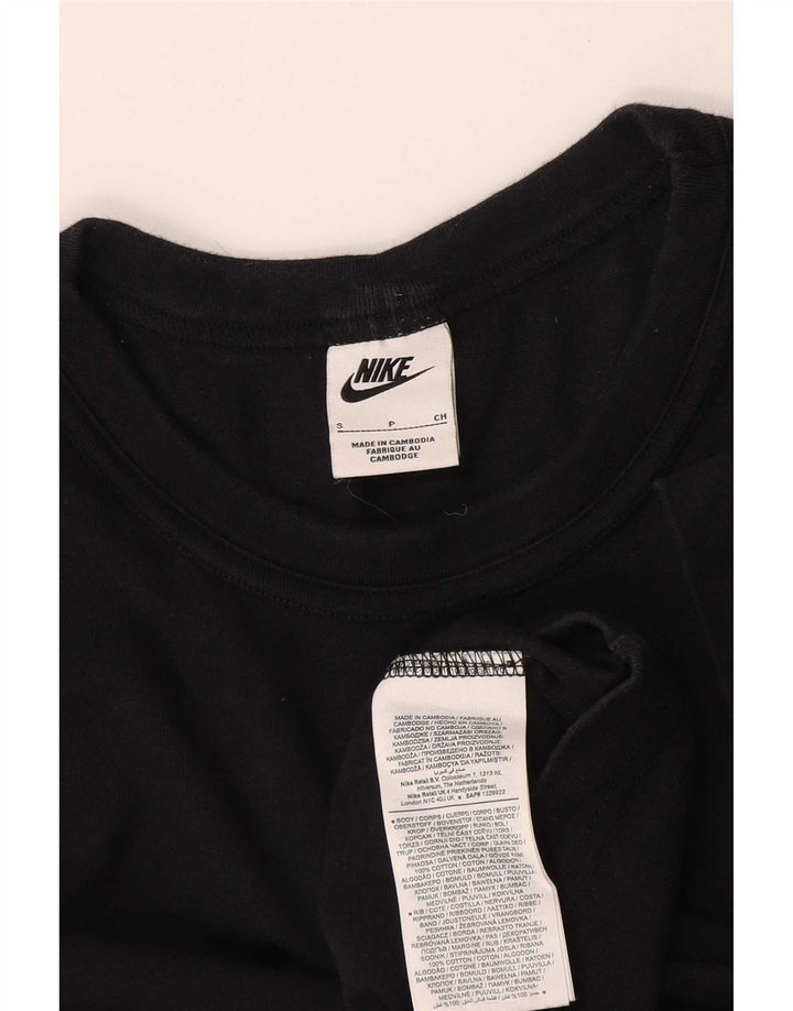 Nike Herren T-Shirt Top Small Schwarz Baumwolle