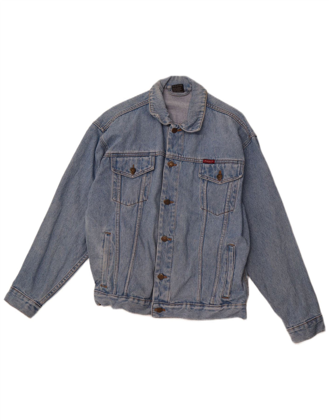 MAGIC VENTURE Damen Jeansjacke UK 16 Große blaue Baumwolle