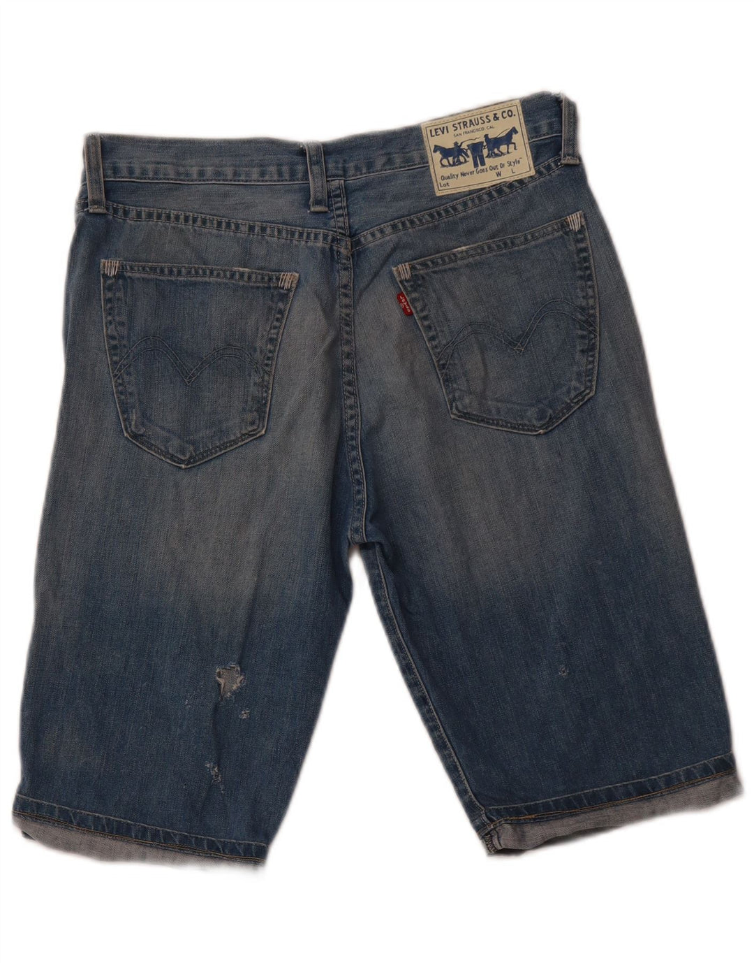 LEVI'S Herren Jeansshorts W30 mittelblaue Baumwolle