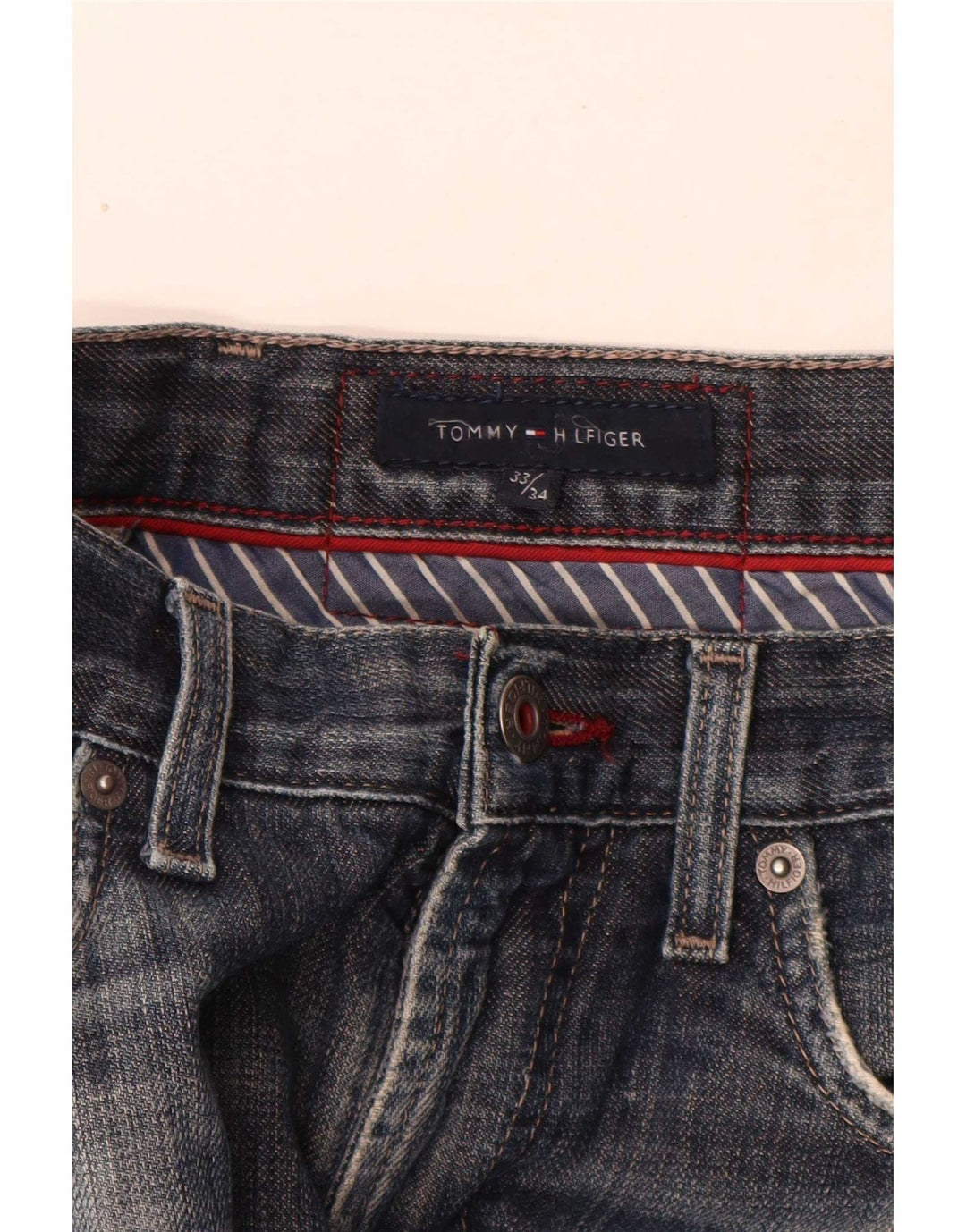 Tommy Hilfiger Herren Straight Jeans W33 L34 Blau