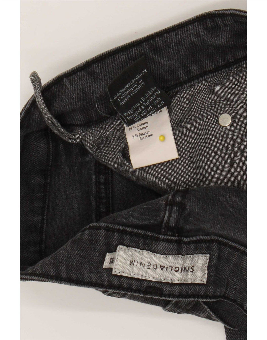 SIVIGLIA Herren Slim Jeans W35 L34 Graue Baumwolle