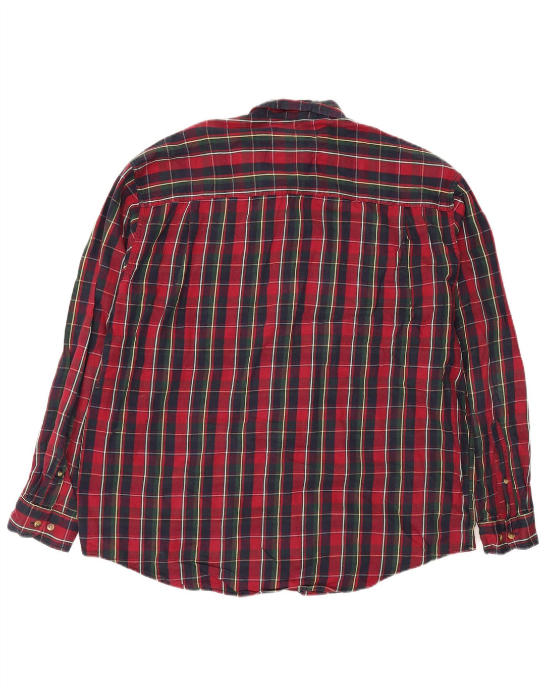 EDDIE BAUER Herren-Flanellhemd, groß, rot kariert, Baumwolle