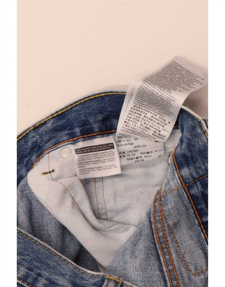 Levi's Herren 505 Straight Jeans W30 L34 Blaue Baumwolle