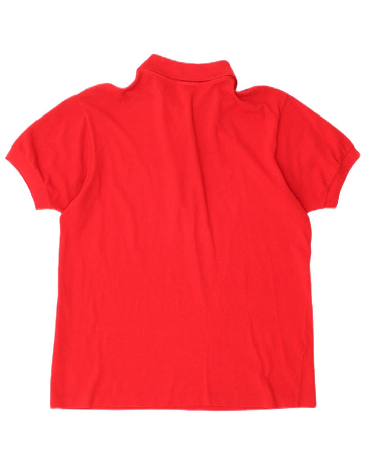 Lacoste Damen Poloshirt Größe 40 Mittelrote Baumwolle