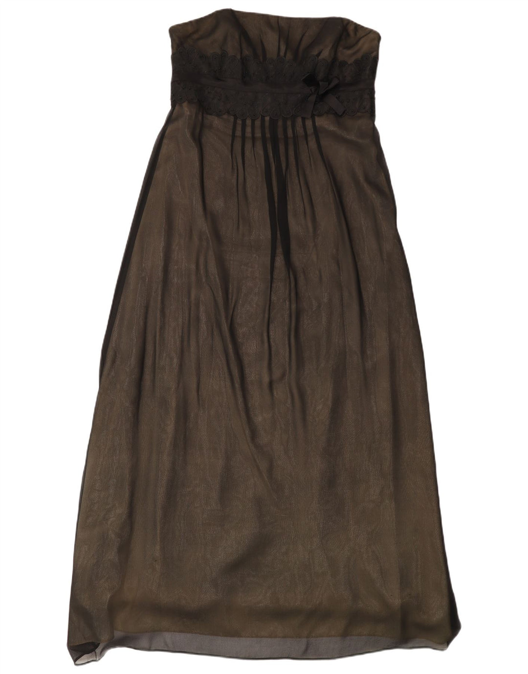Trägerloses Kleid für Damen von Monsoon, Gr. 44, Größe L, aus schwarzer Seide