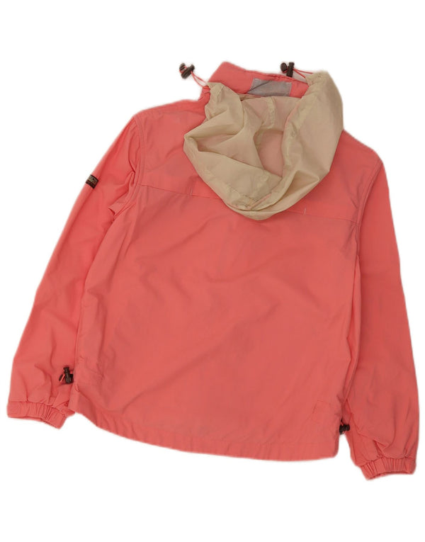 Napapijri Mädchen-Regenjacke mit Kapuze, 11–12 Jahre, rosa Nylon
