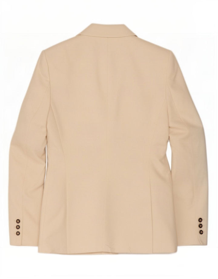 Zweireihiger Blazer für Damen von Zara, Gr. 10, Größe S, gebrochenes Weiß, Polyester
