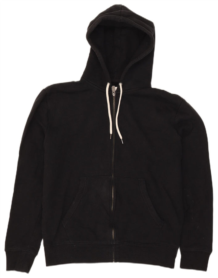 Marks & Spencer Herren-Kapuzenpullover mit Reißverschluss, mittelschwarz, Baumwolle