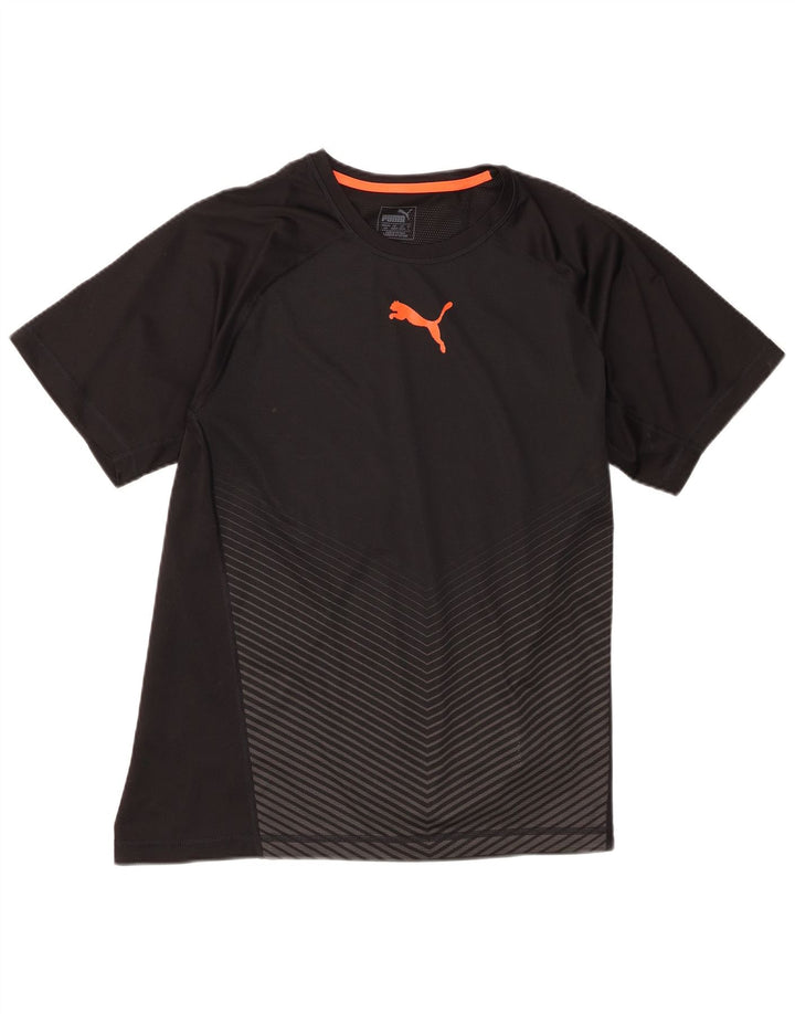 Puma Herren T-Shirt Top Large Schwarz Colourblock Polyester