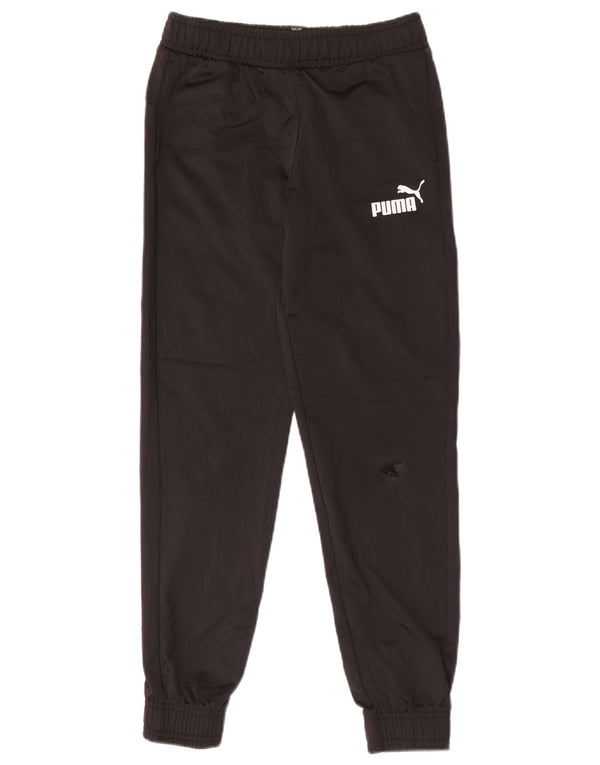 Puma Jungen-Trainingshose, Jogginghose, 11–12 Jahre, schwarzes Polyester