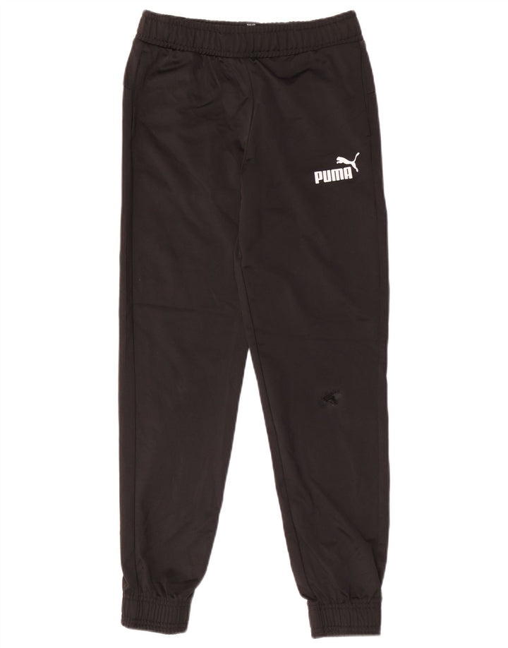 Puma Jungen-Trainingshose, Jogginghose, 11–12 Jahre, schwarzes Polyester