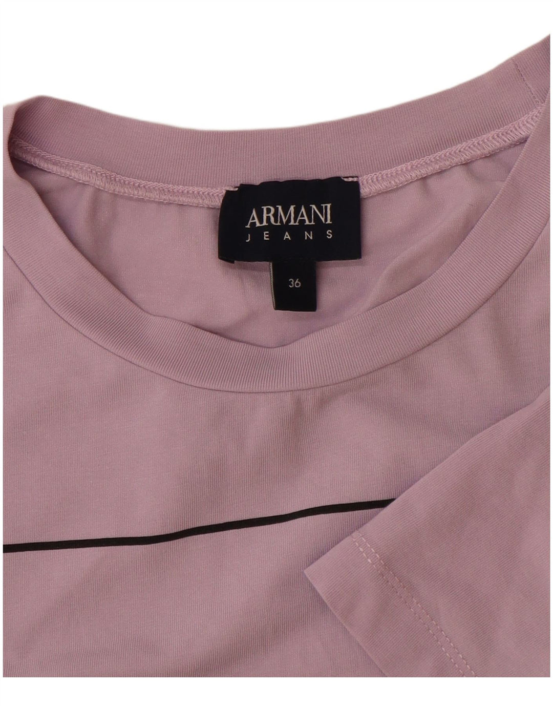 ARMANI JEANS Damen Grafik T-Shirt Top EU 36 Small Lila