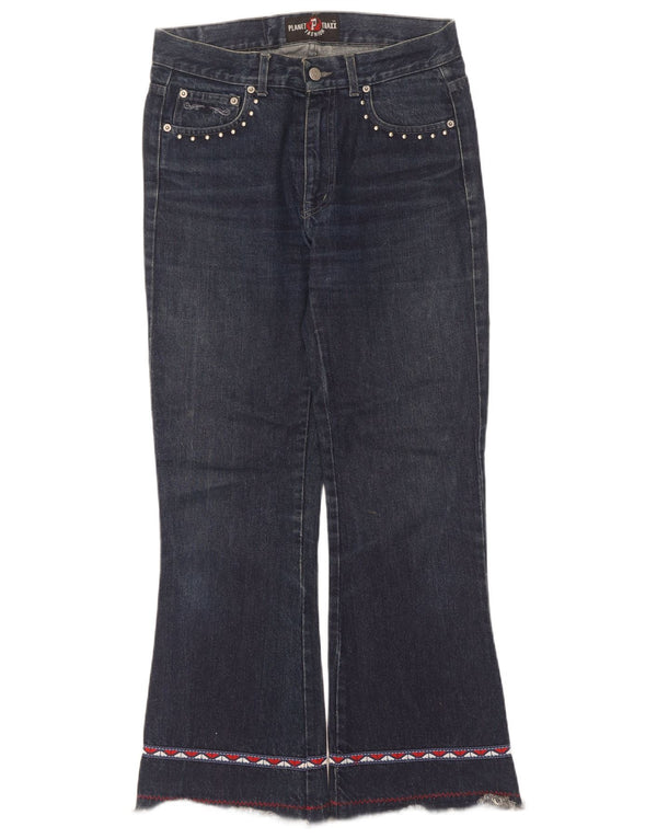 Planet Traxx Damen Bootcut-Jeans mit hohem Bund, W29, L32, blaue Baumwolle