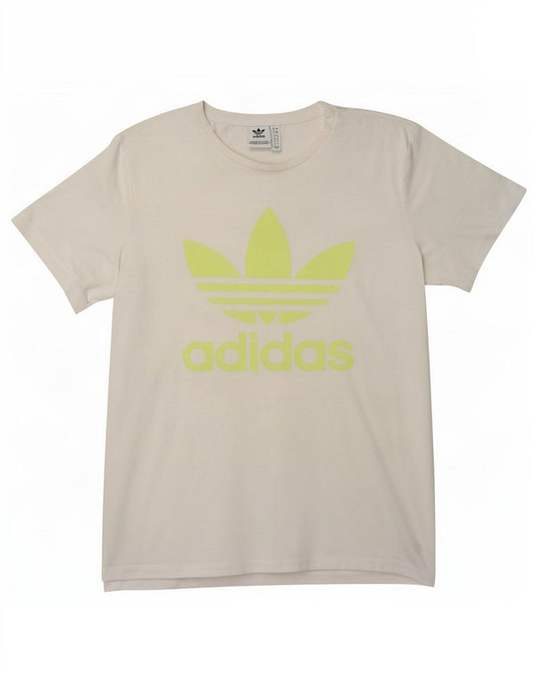 Adidas Damen Übergroßes Grafik-T-Shirt-Oberteil UK 8 Small Weiß