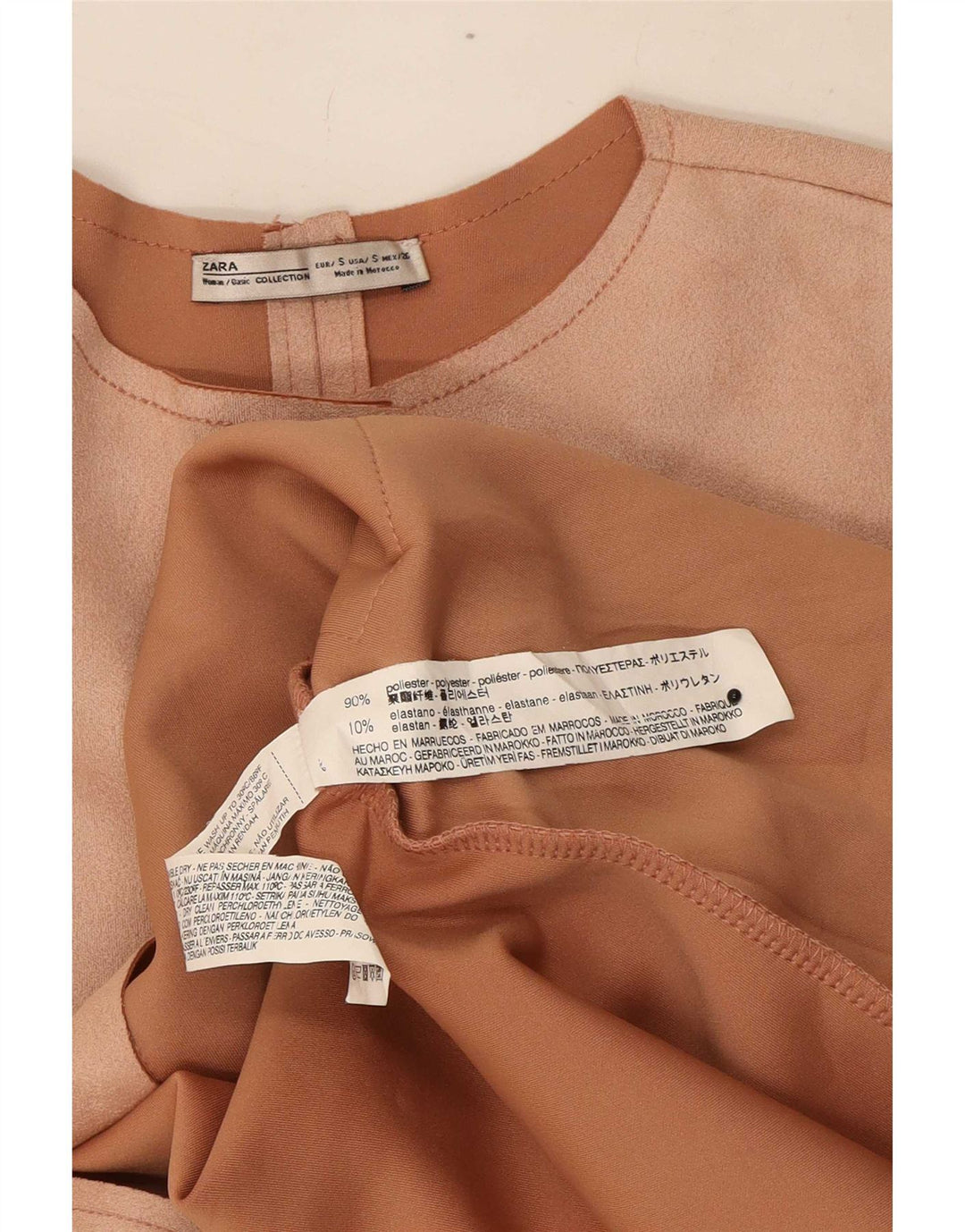 Zara Damen Mantel UK 10 Small Rosa Polyester