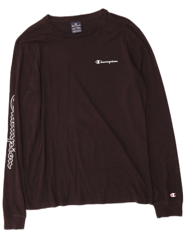 Champion Langarmshirt mit Grafik für Jungen, 15–16 Jahre, 2XL, Schwarz