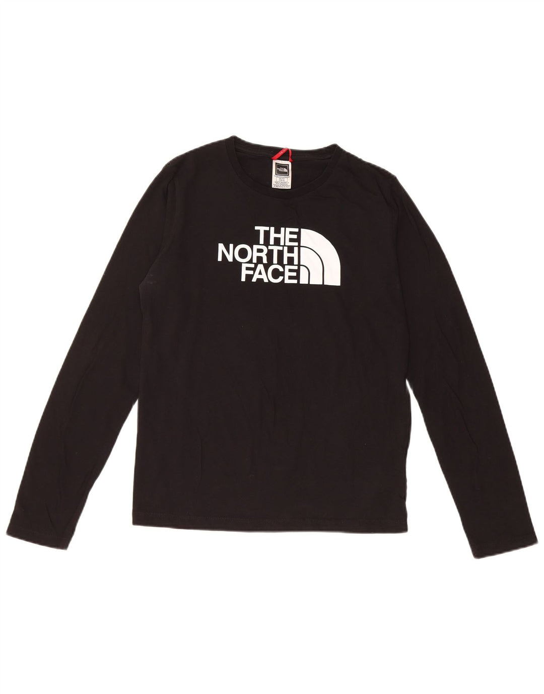 THE NORTH FACE Mädchen-Grafik-Top, langärmelig, 14–15 Jahre, XL, schwarze Baumwolle
