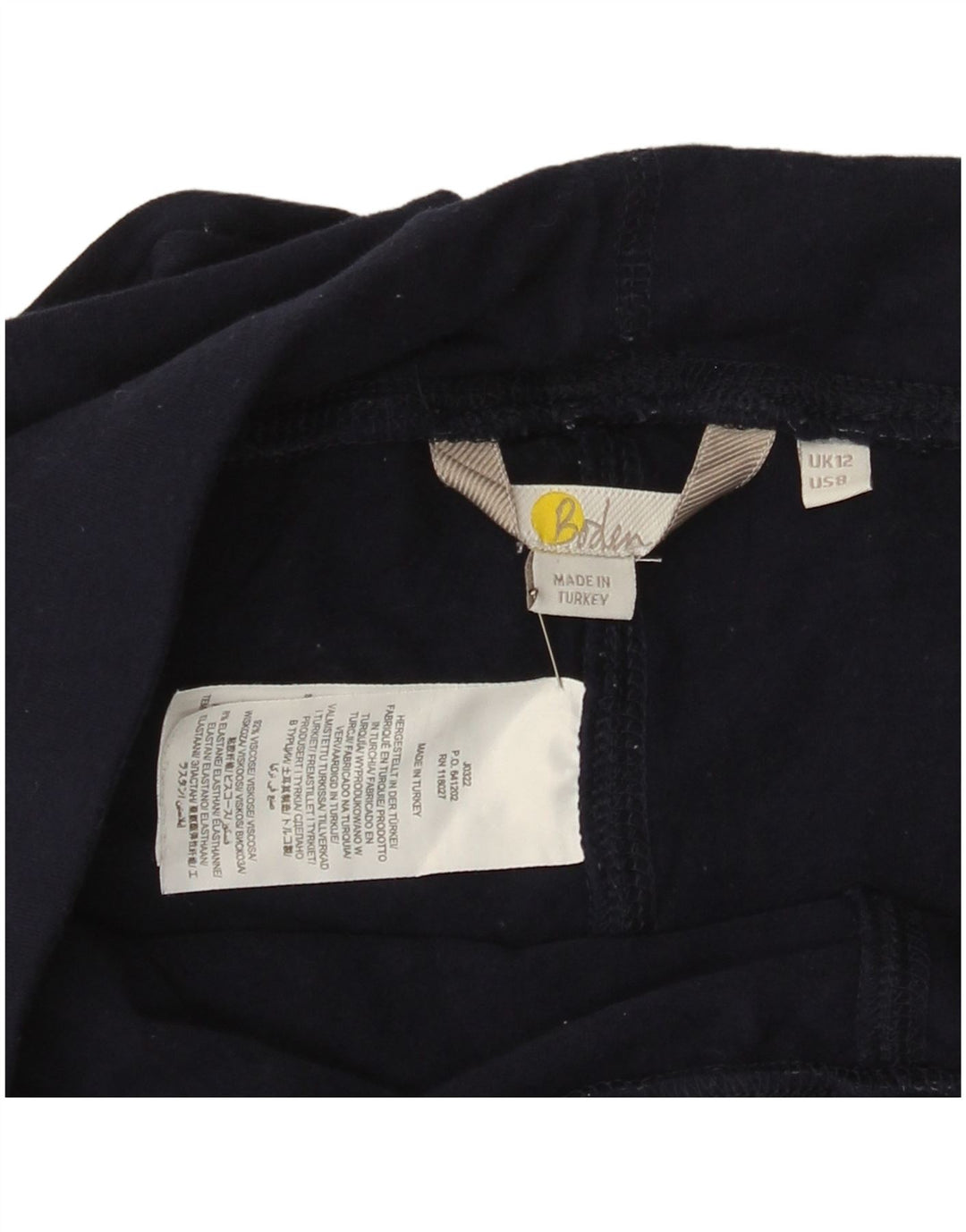 Boden Damen Capri-Leggings UK 12 Medium Marineblau Viskose