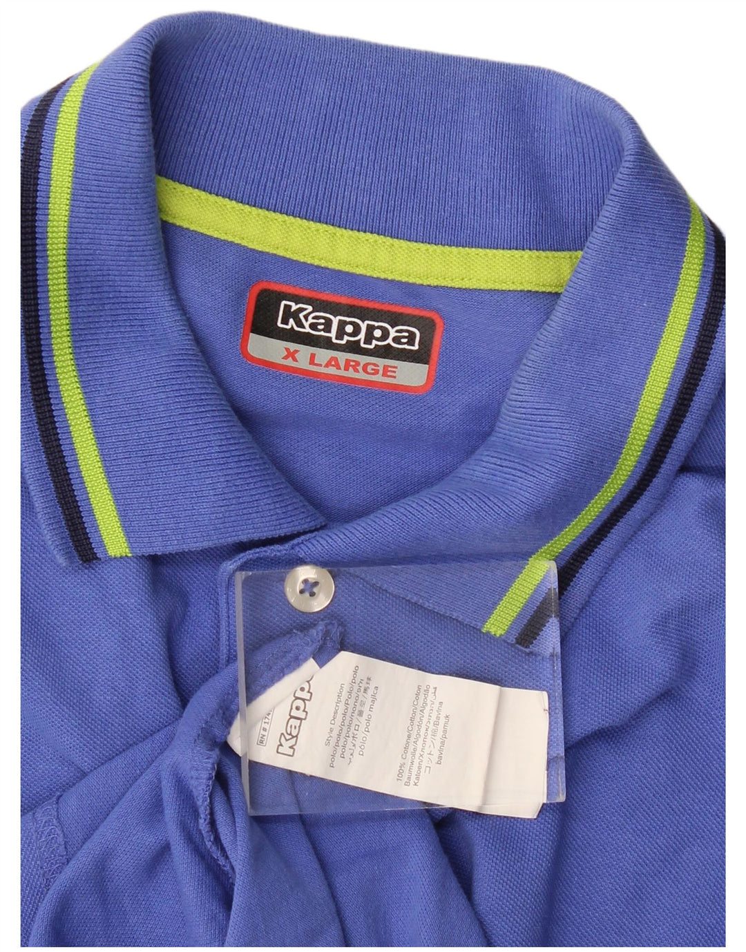Kappa Herren Poloshirt XL Blau Baumwolle