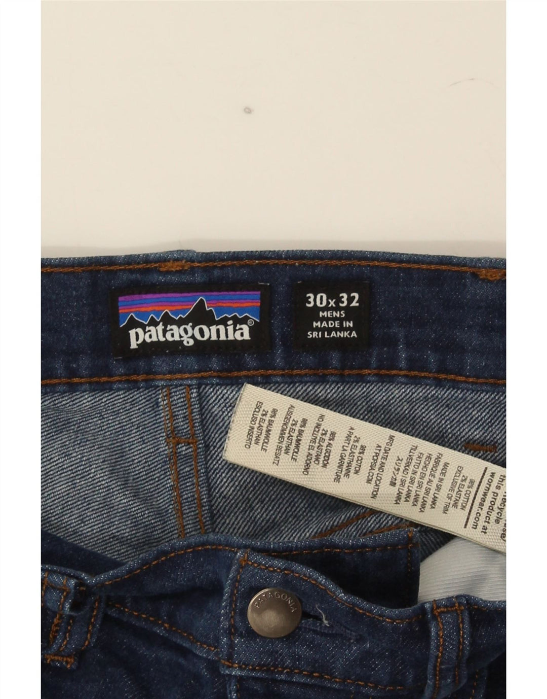 Patagonia Herren Straight Jeans W30 L27 Blaue Baumwolle