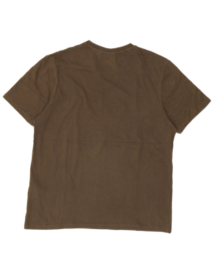 Lyle & Scott Herren T-Shirt Top Large Khaki Baumwolle