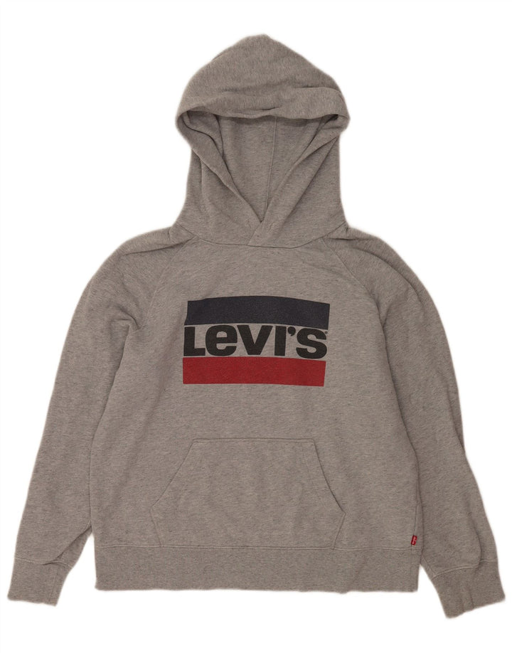 Levi's Herren-Kapuzenpullover mit Grafik, mittelgraue Baumwolle