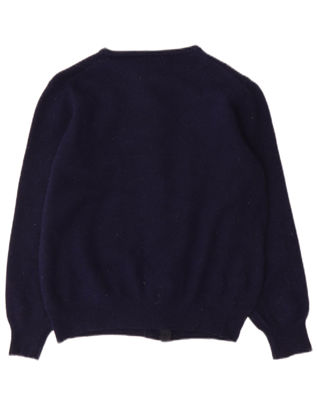 BENETTON Mädchen-Cardigan-Pullover, 15–16 Jahre, kleine marineblaue Wolle