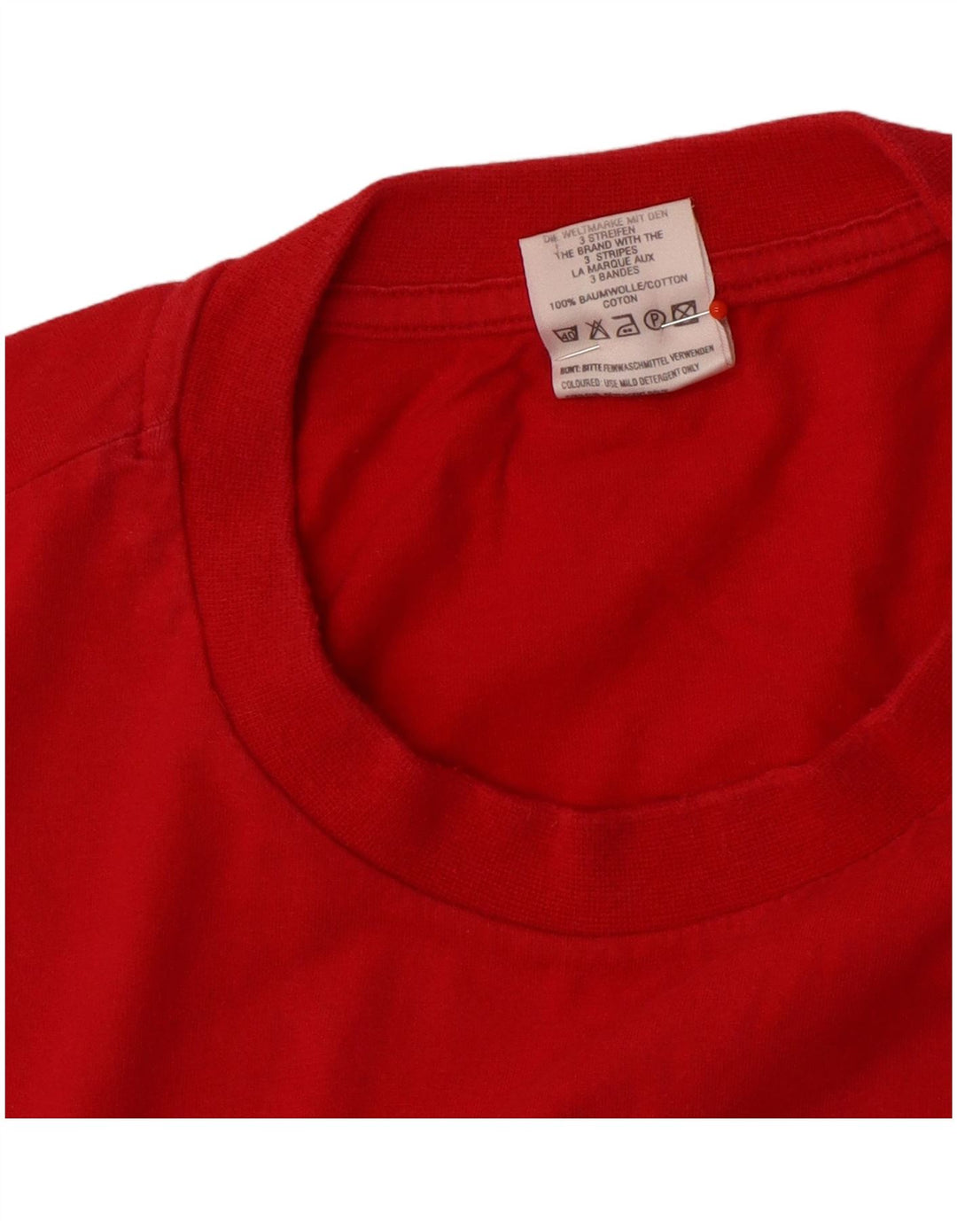 Adidas Herren Grafik T-Shirt Top Große rote Baumwolle