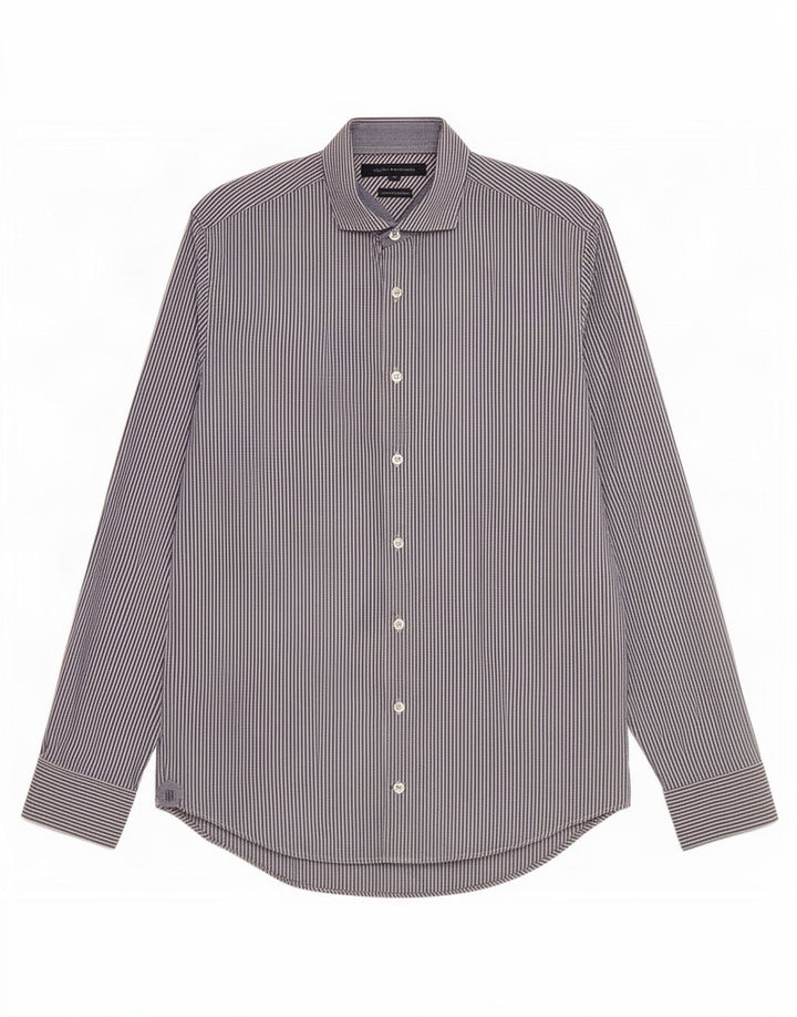 Tommy Hilfiger Herrenhemd mittelblau gestreift aus Baumwolle