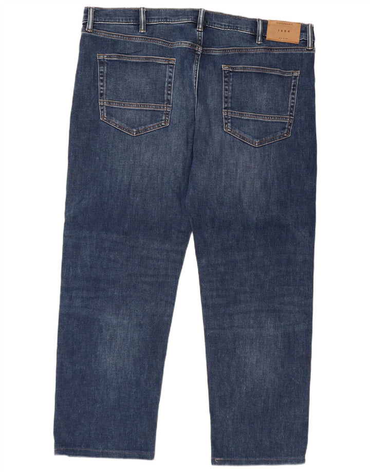 Marks & Spencer Herren Straight Jeans W40 L27 Blaue Baumwolle