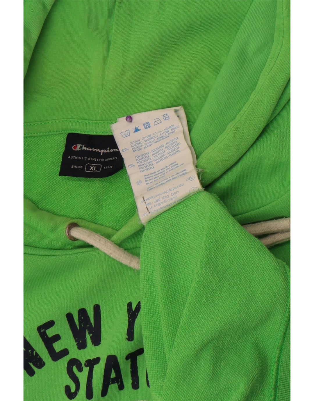Champion Herren Graphic Hoodie Pullover XL Grün Polyester