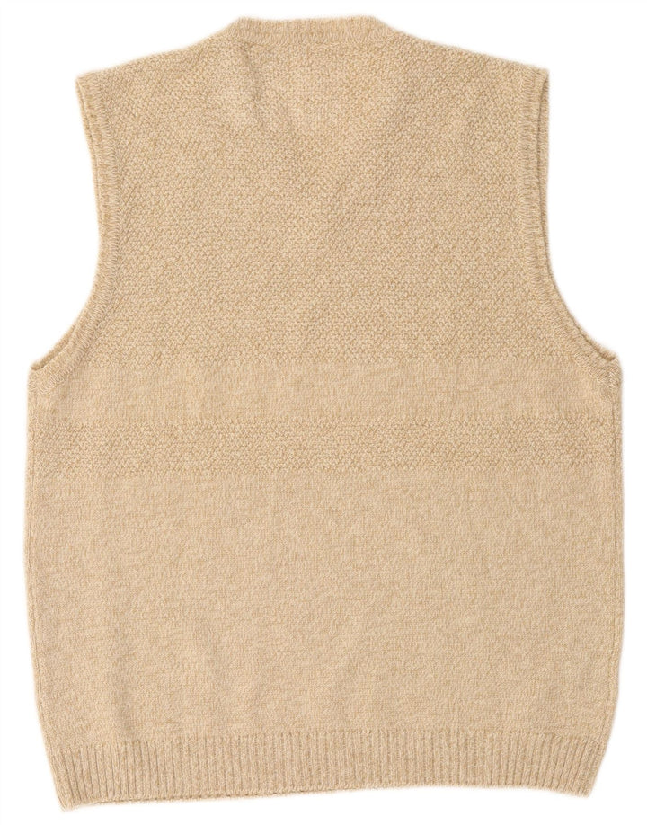 Lacoste Herren Weste Tank Top Größe 6 XL Beige Wolle