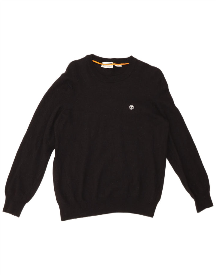 TIMBERLAND Damen-Pullover mit Rundhalsausschnitt, UK 16, große schwarze Wolle