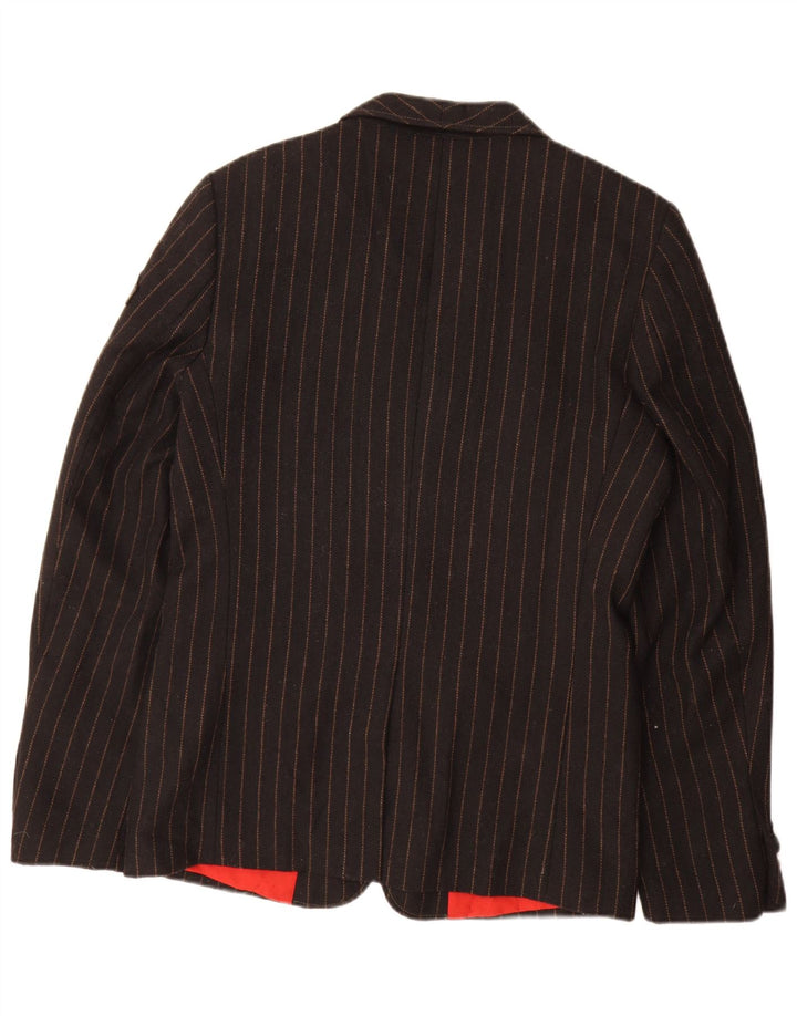 Jack & Jones Herren-Blazer mit Grafik, UK 38, mittlerer schwarzer Nadelstreifen