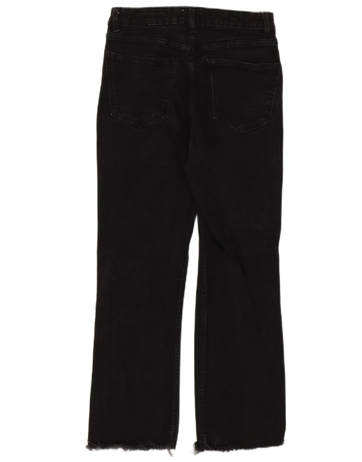 Zara Damen Straight Jeans EU 38 Small W28 L25 Schwarze Baumwolle