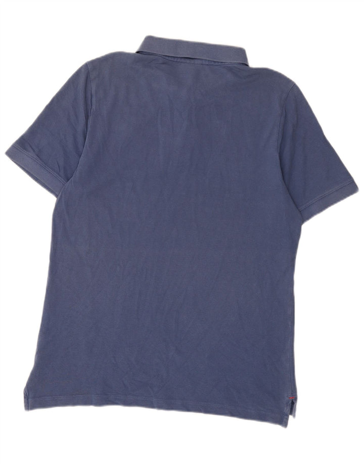 Napapijri Herren Geographic Poloshirt aus mittelblauer Baumwolle
