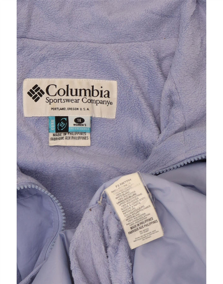 Columbia Damen Übergroße Windjacke UK 18 XL Lila Nylon