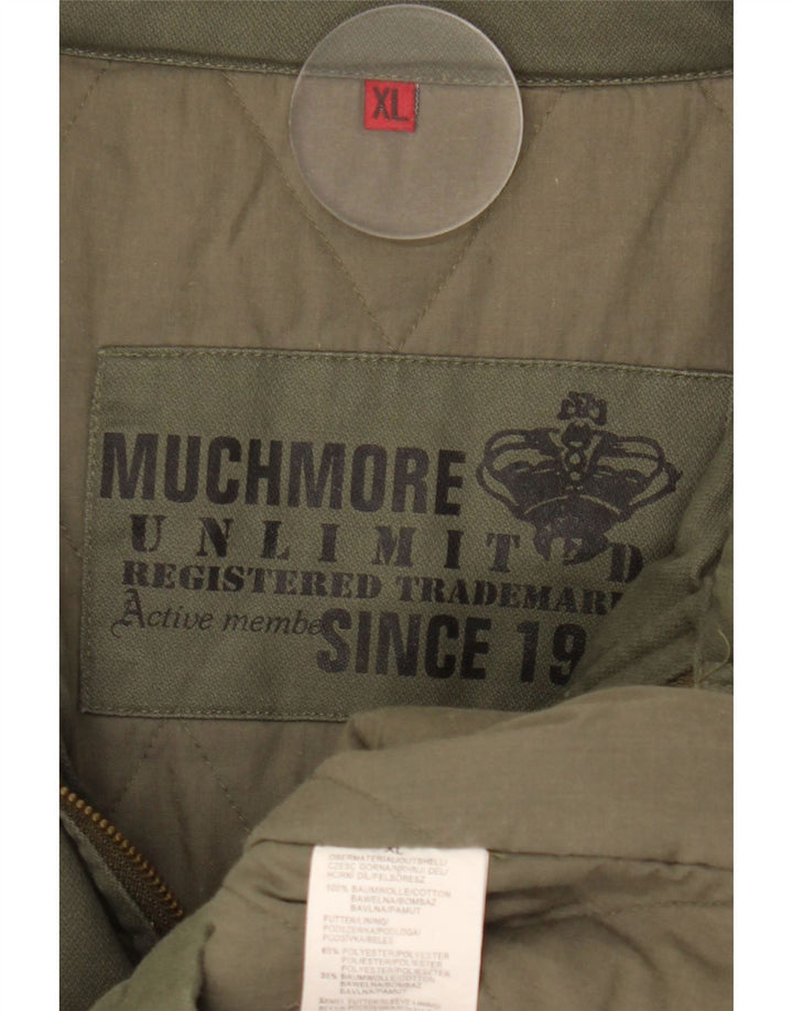 Muchmore Herren Militärjacke UK 42 XL Khaki Baumwolle
