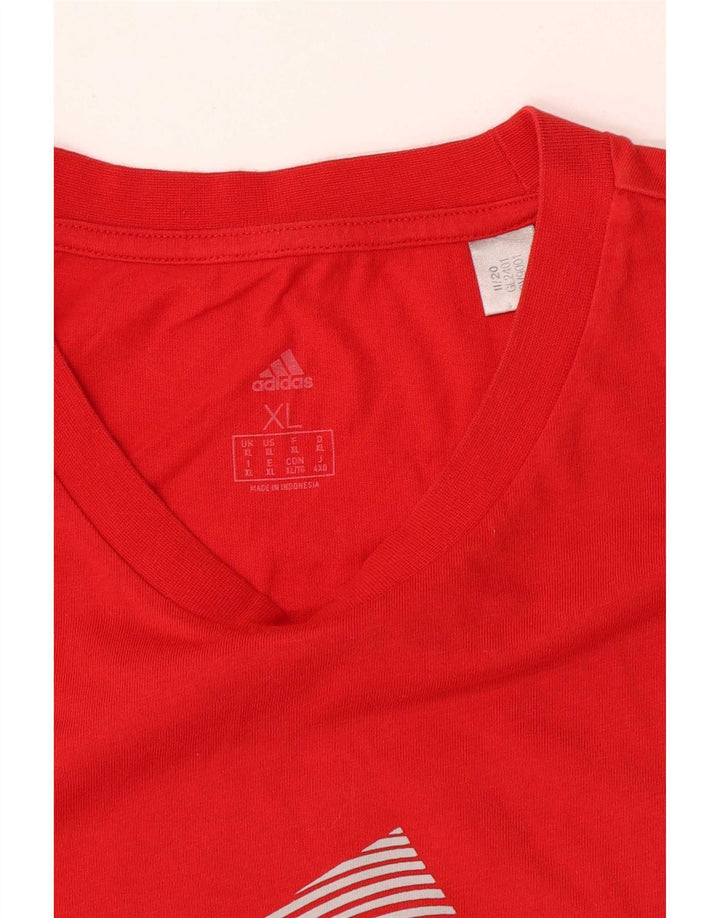 Adidas Herren Grafik T-Shirt Top XL Rot