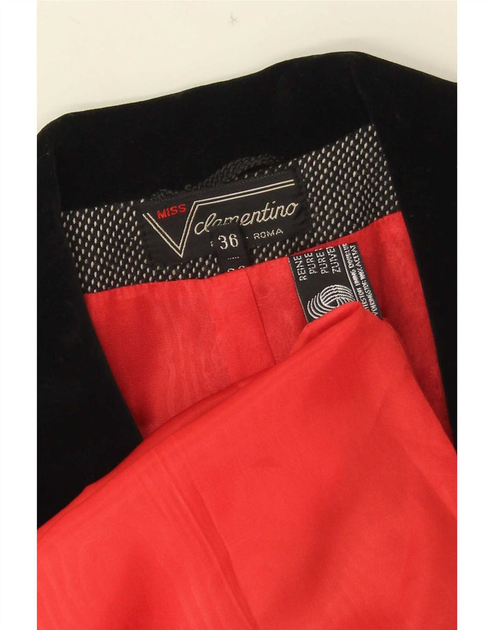 Clementino Damen Zweireiher-Blazerjacke, EU 36, kleine graue Wolle